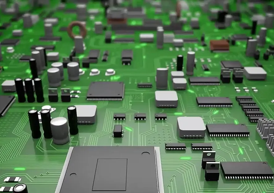 Green populated printed circuit board